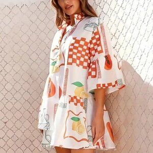 SOLD Fruit Basket Loose Fit Dress